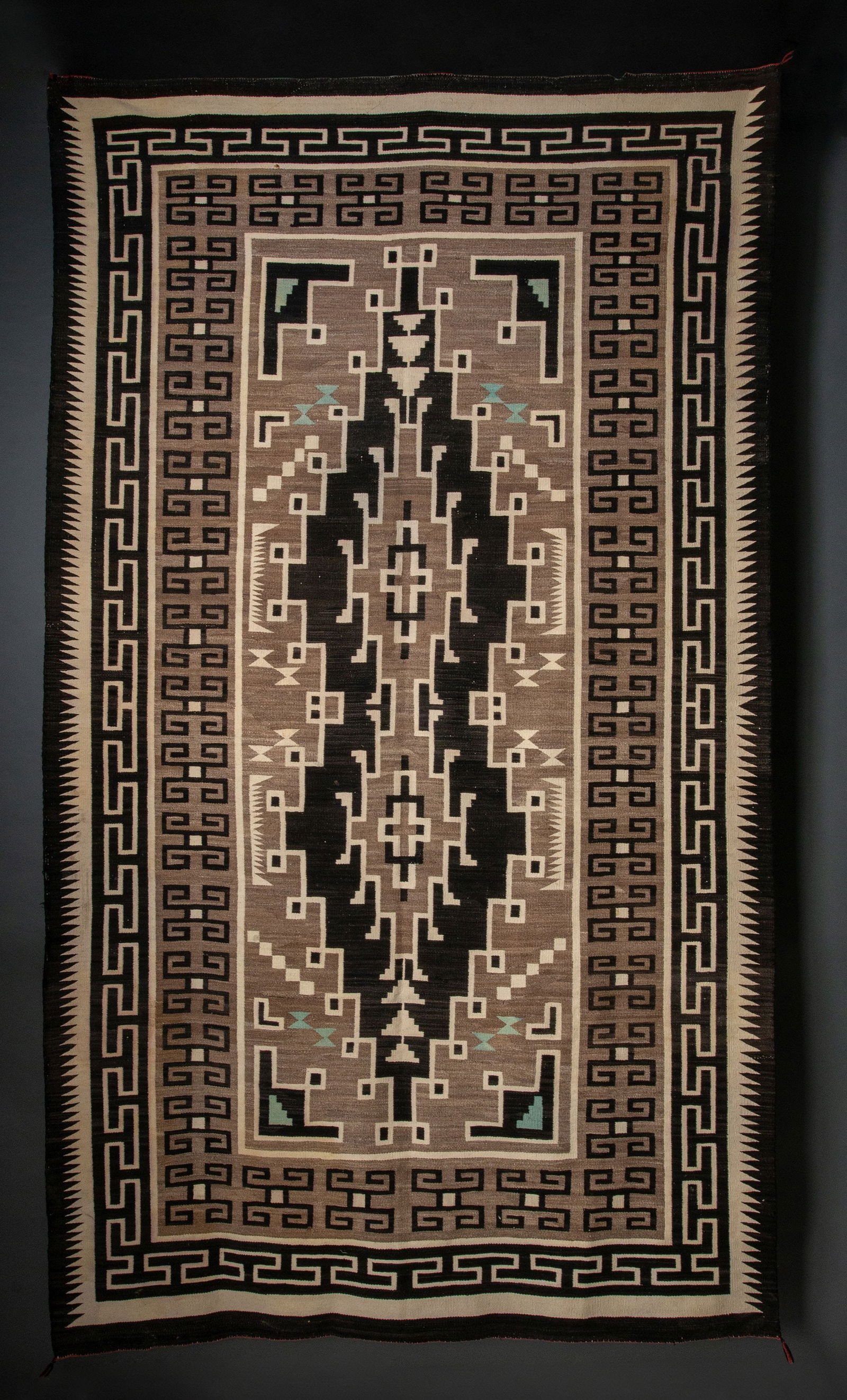 A FINE, LARGE, AND UNUSUAL TWO GREY HILLS RUG 120 x 69 (1 of 20)