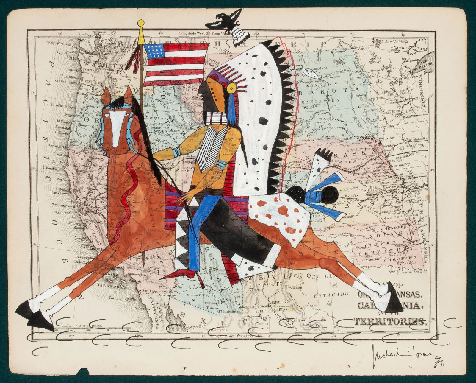 MICHAEL HORSE (B. 1951) WATERCOLOR AND GOUACHE PAINTING (1 of 12)