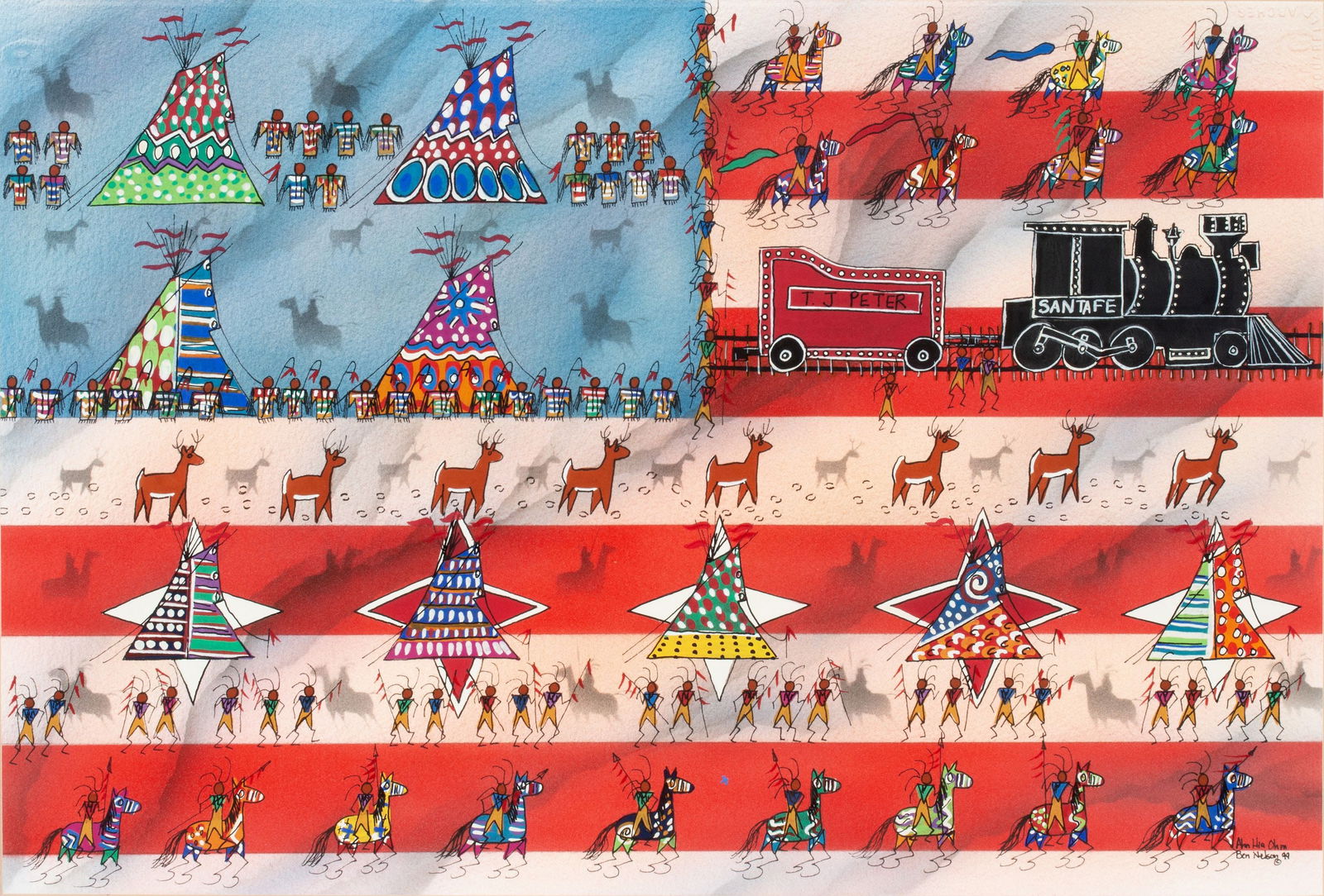 BENJAMIN NELSON (B. 1982) MIXED MEDIA ON PAPER (1 of 12)