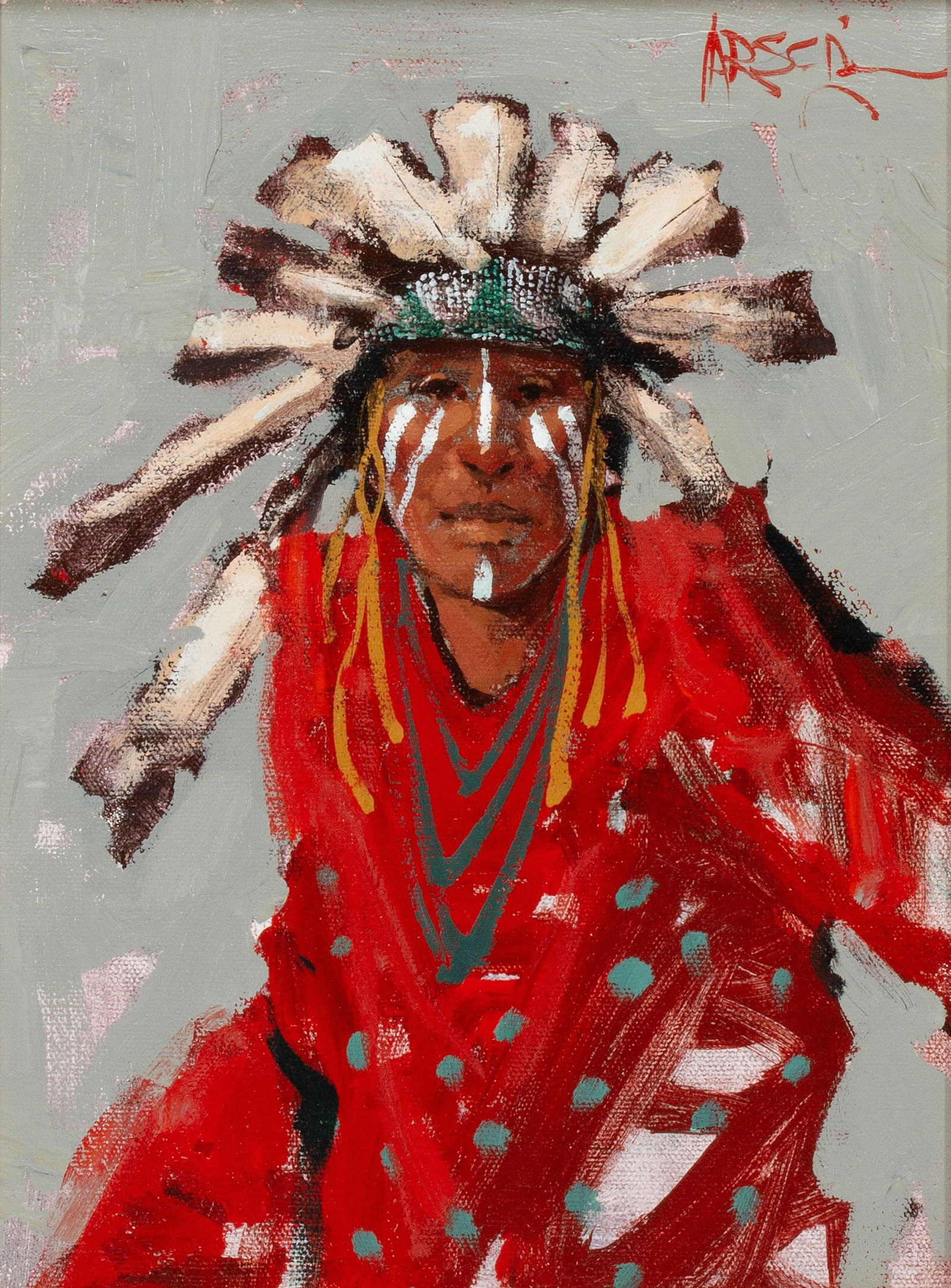 MIKE LARSEN (OKLAHOMA B. 1945) OIL ON CANVAS (1 of 12)