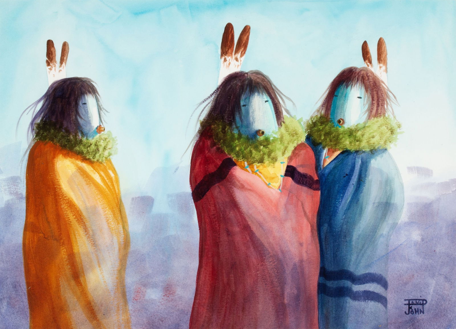 DAVID K. JOHN (BORN 1963) WATERCOLOR ON PAPER (1 of 10)