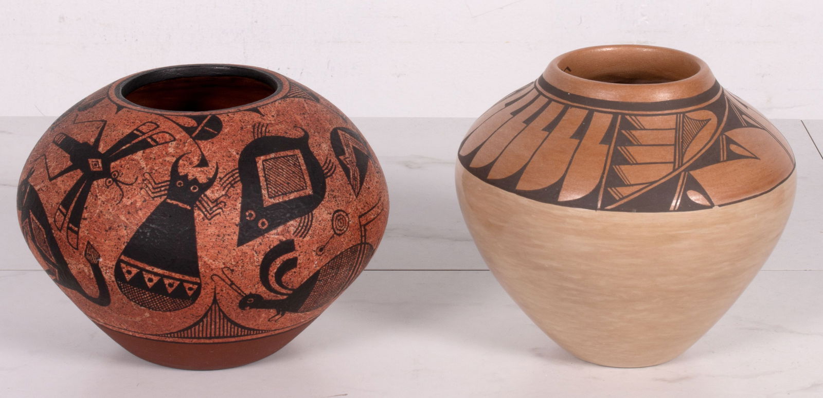 ZIA AND JEMEZ 20TH CENT ARTIST-SIGNED PUEBLO POTTERY (1 of 14)