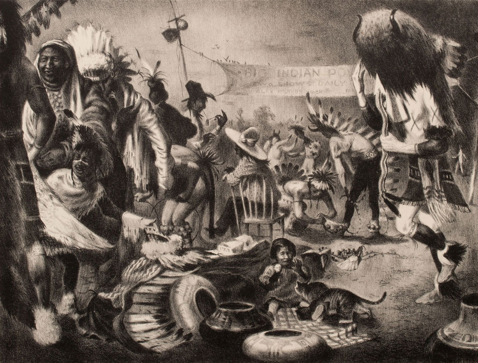 CHARLES BANKS WILSON (1918-2013) RARE 1940 LITHOGRAPH (1 of 14)