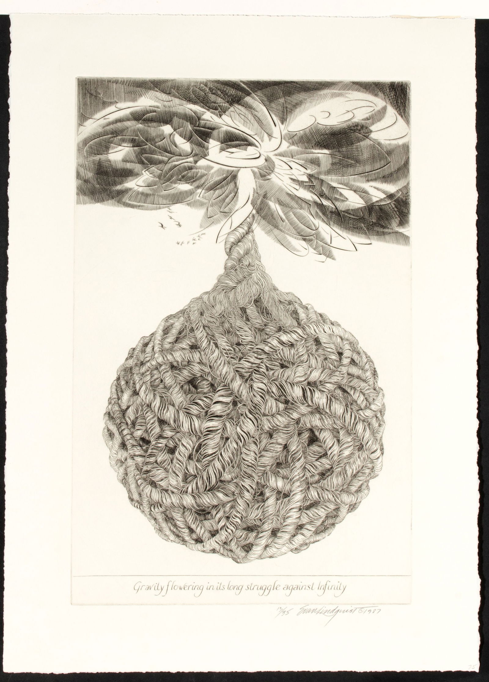 EVAN LINDQUIST (1936-2023) SEVEN PENCIL SIGNED ETCHINGS (1 of 14)