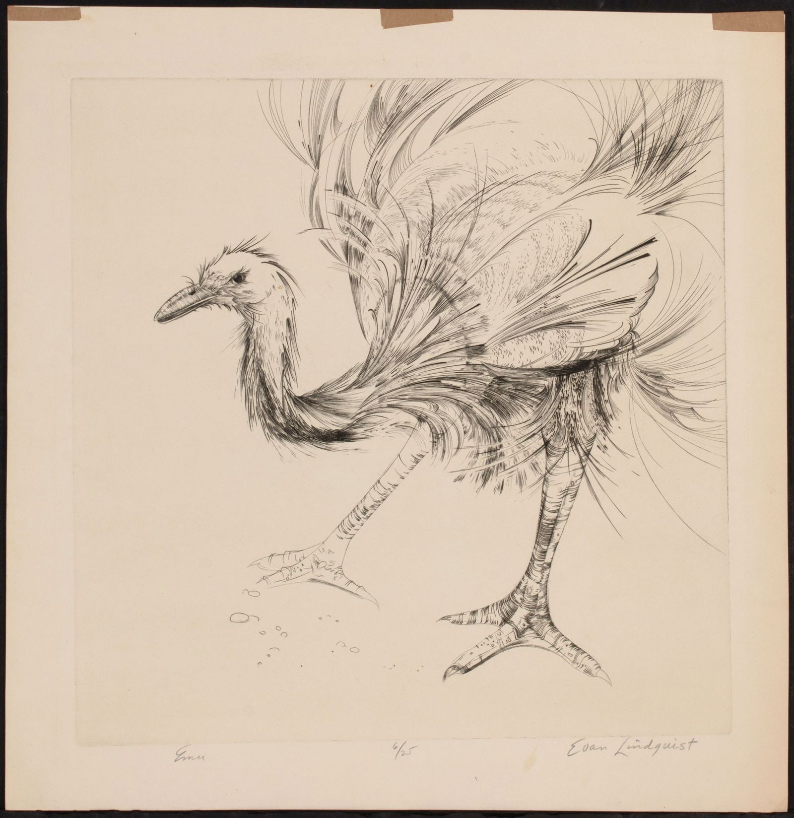 EVAN LINDQUIST (1936-2023) SEVEN PENCIL SIGNED ETCHINGS (1 of 17)