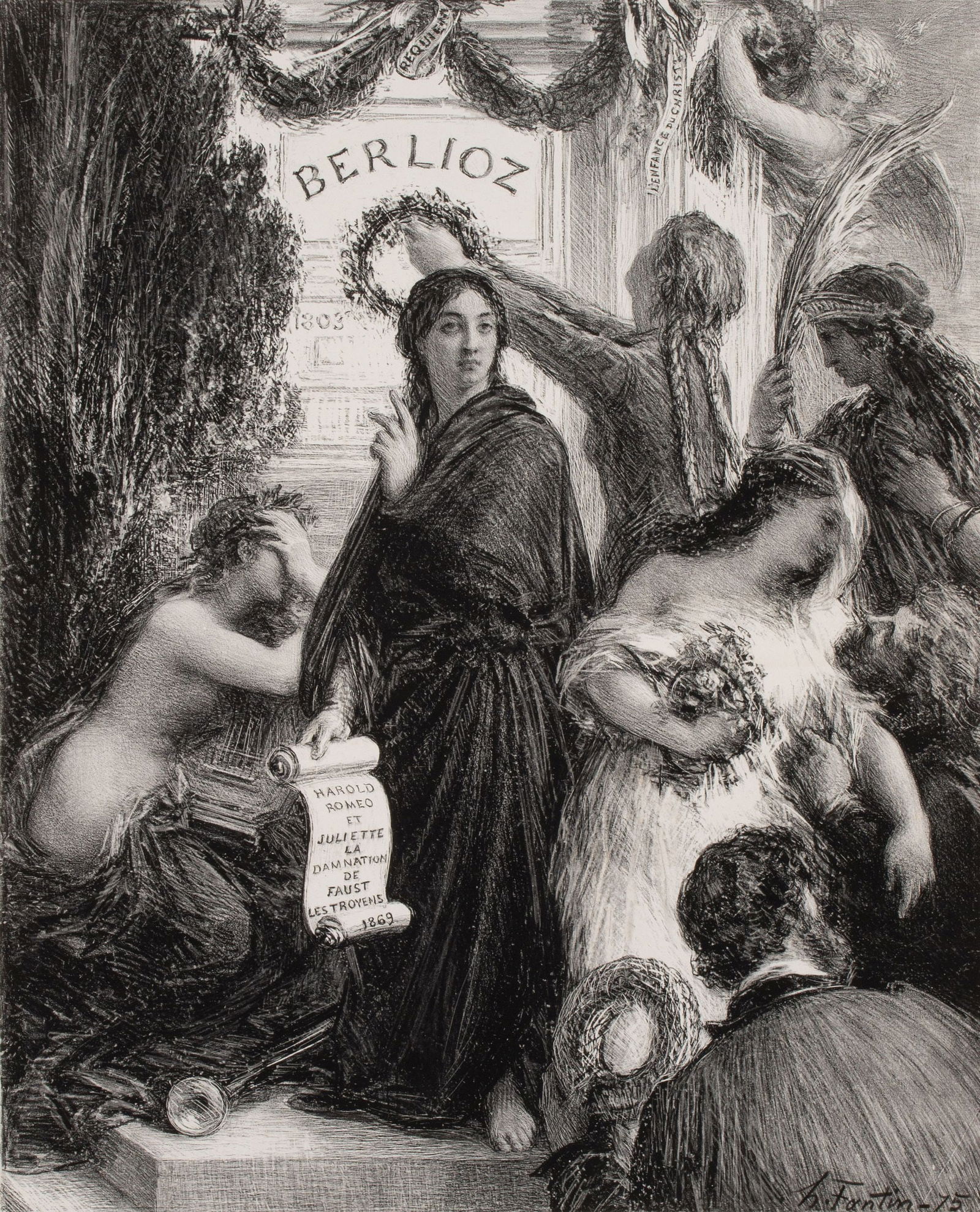 HENRI FANTIN-LATOUR (1836-1904) LITHOGRAPH (1 of 20)