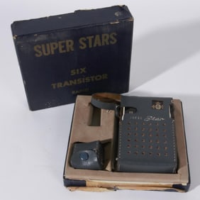 SUPER STAR TRANSISTOR RADIO WITH ORIGINAL BOX, 1960s