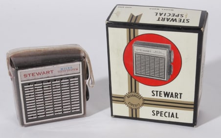STEWART M800 MICRO SOLID STATE RADIO W/BOX, C. 1970