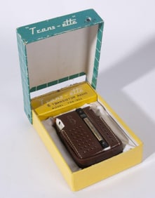 TRANS-ETTE TRN-60A TRANSISTOR RADIO W/BOX, C. 1961