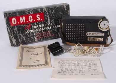 OMGS 'SUBURBIA' 12 TRANSISTOR RADIO W/BOX, C. 1965