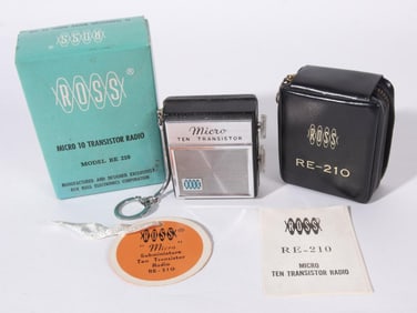 ROSS RE-210 TRANSISTOR RADIO WITH BOX, 1962