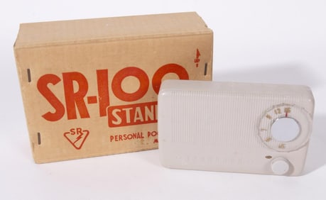 STANDARD TRANSISTOR RADIO SR-100 WITH BOX, C. 1953