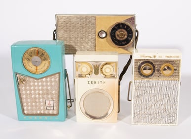 EMERSON, ZENITH, REGENCY AND G.E. TRANSISTOR RADIOS