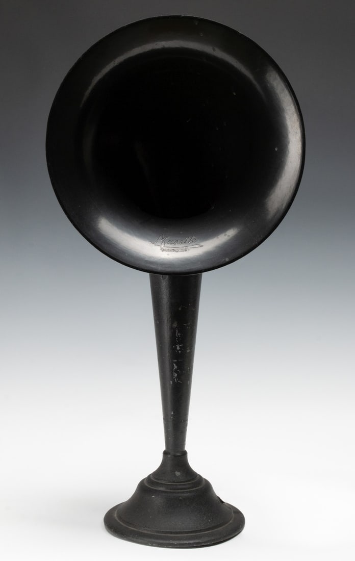 A HERBERT FROST 'MUSETTE' RADIO SPEAKER: The operating condition is unknown. Measures 22.75 x 10.5 inches. Without proof of exemption, be aware that internet sales tax applies to all Internet transactions and local sales tax may apply to loc