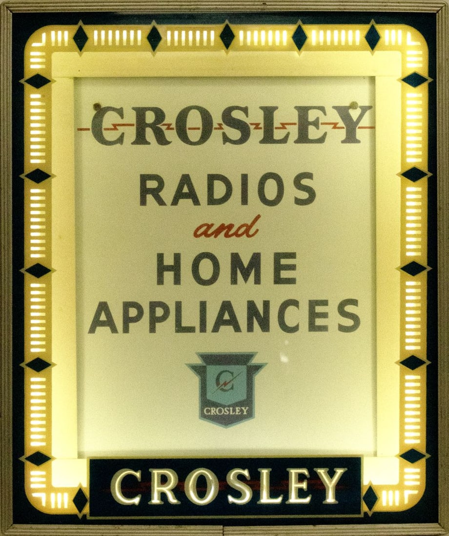 A GOOD CIRCA 1930 NEON SIGN ADVERTISING CROSLEY RADIOS (1 of 10)