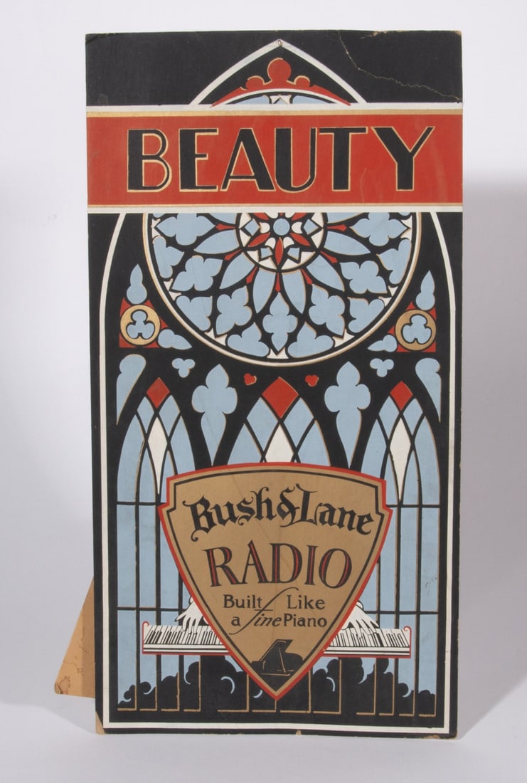 BUSH & LANE CARDSTOCK RADIO ADVERTISING SIGN (1 of 7)