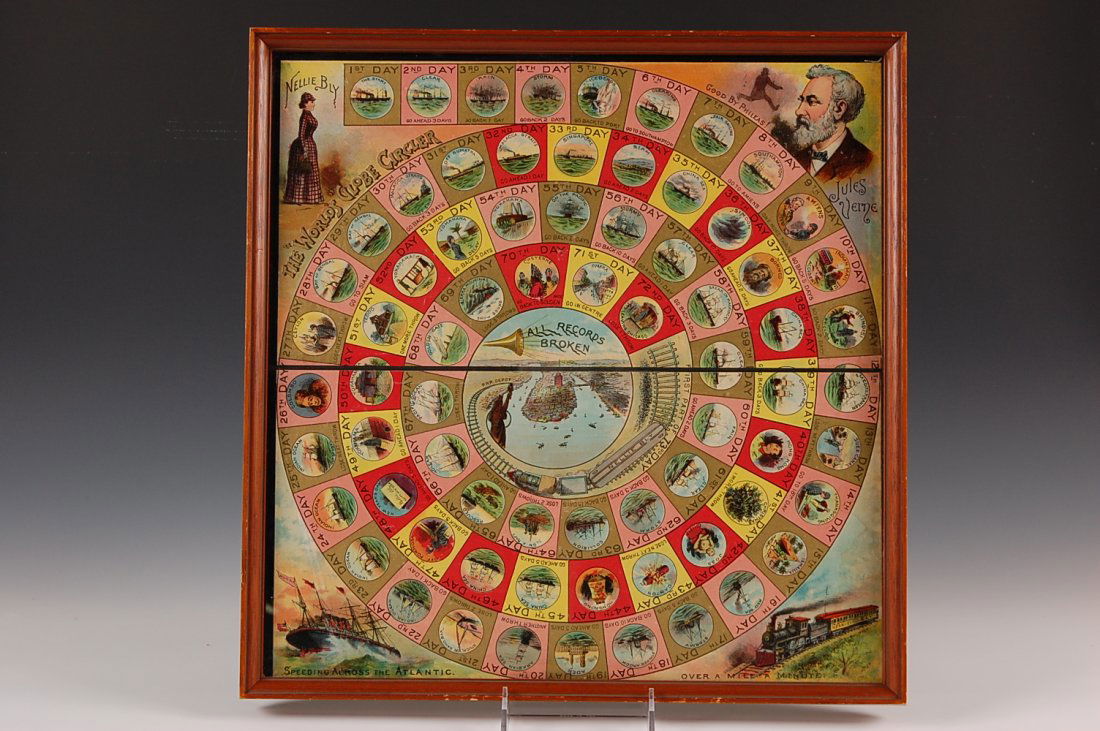NELLIE BLY ROUND THE WORLD JULES VERNE GAME BOARD