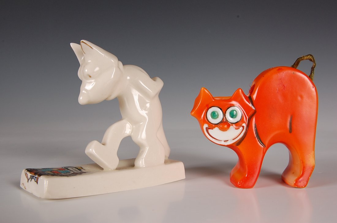 TWO PORCELAIN FELIX THE CAT FIGURINES - Dec 08, 2012 | Soulis Auctions in MO