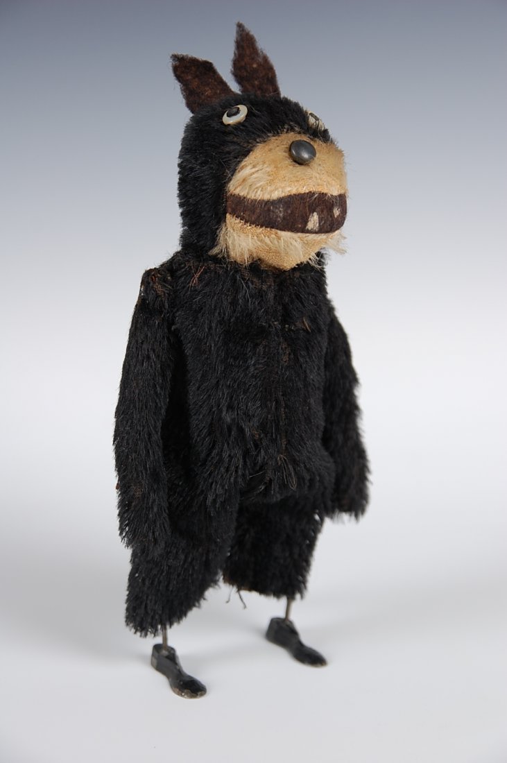 EARLY FRENCH TYPE FELIX THE CAT LEAD FOOT WINDUP TOY: Measures 8.5 inches.