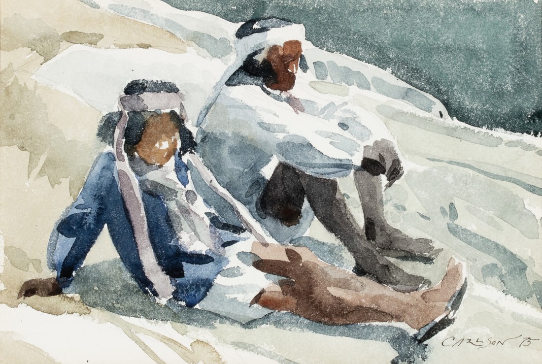 GEORGE CARLSON (BORN 1940) WATERCOLOR ON PAPER (1 of 11)