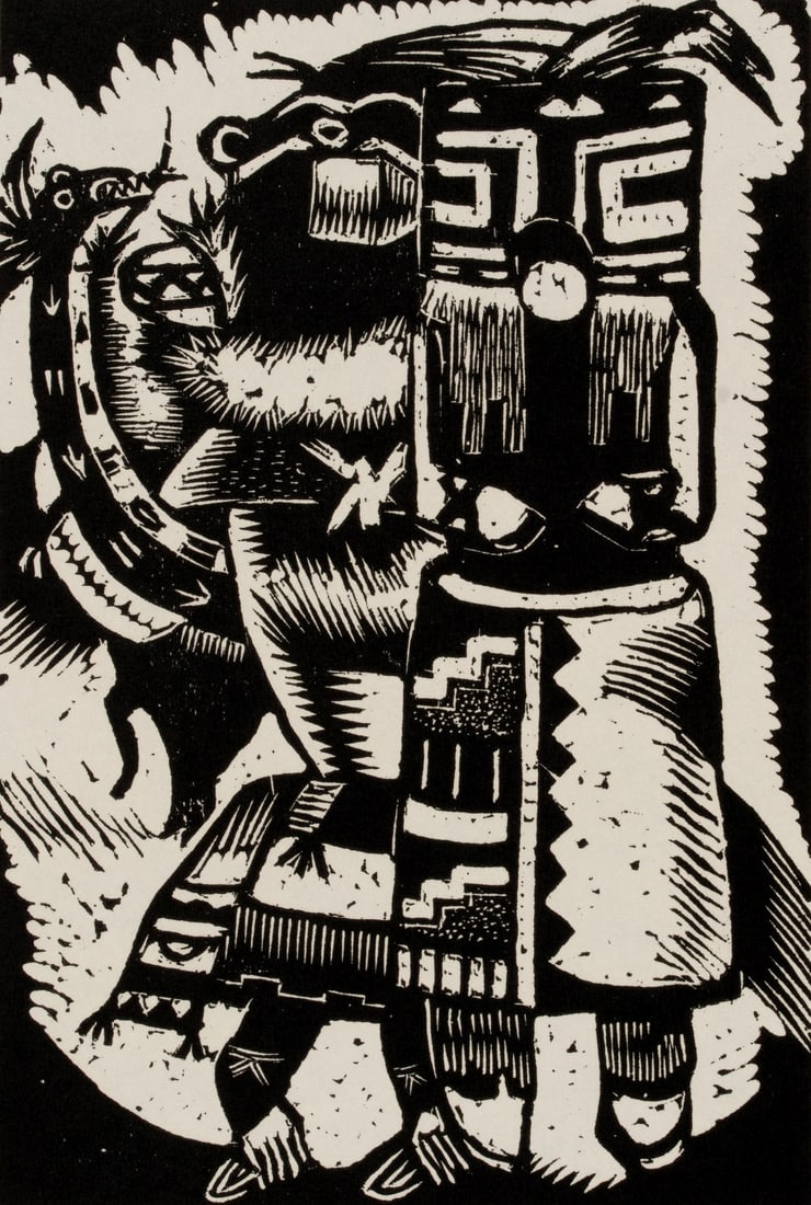 TODROS GELLER (1889-1949) PENCIL SIGNED BLOCK PRINT (1 of 10)