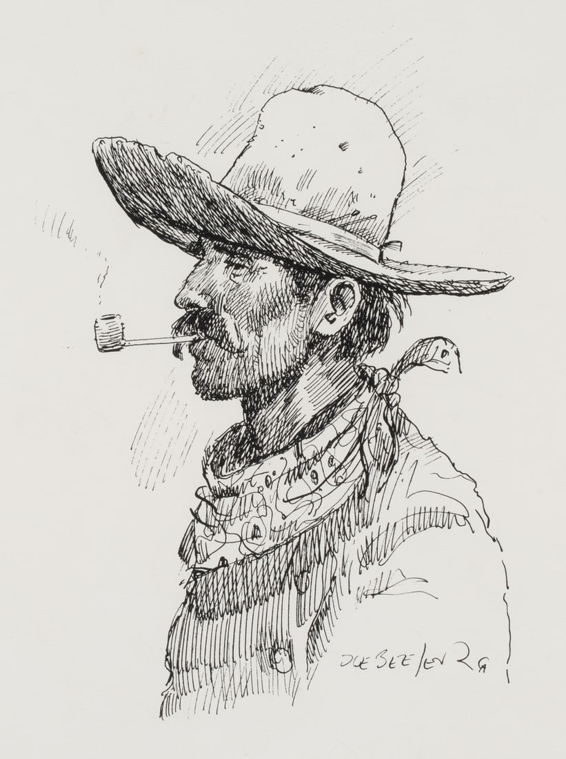 JOE BEELER (1931-2006) PEN AND INK ILLUSTRATION (1 of 10)