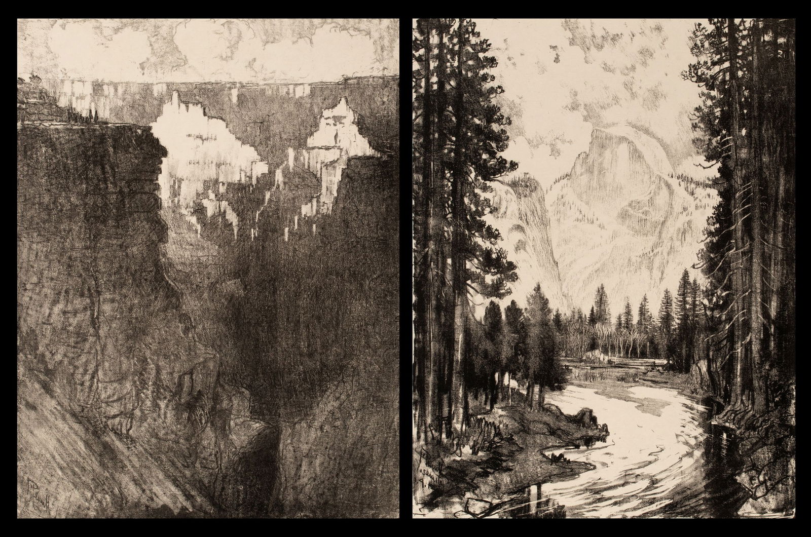 JOSEPH PENNELL (1858-1926) GRAND CANYON AND YOSEMITE (1 of 20)