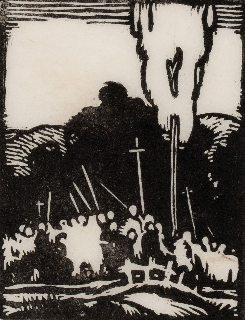 WILLIAM DICKERSON (1904-1972) BLOCK PRINT PENITENTES #3 (1 of 8)