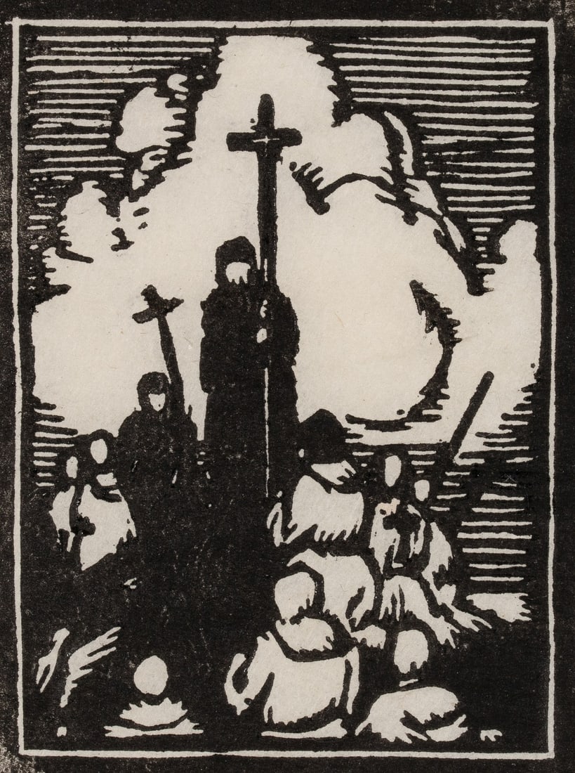 WILLIAM DICKERSON (1904-1972) BLOCK PRINT PENITENTES #2 (1 of 8)