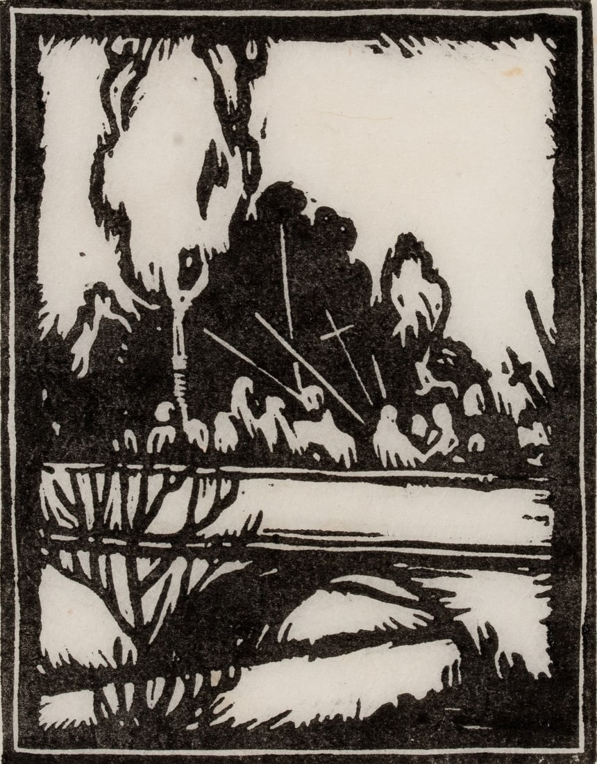 WILLIAM DICKERSON (1904-1972) BLOCK PRINT PENITENTES #1 (1 of 8)