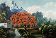 ALFRED HAIR (1941-1971) FLORIDA HIGHWAYMEN OIL ON BOARD