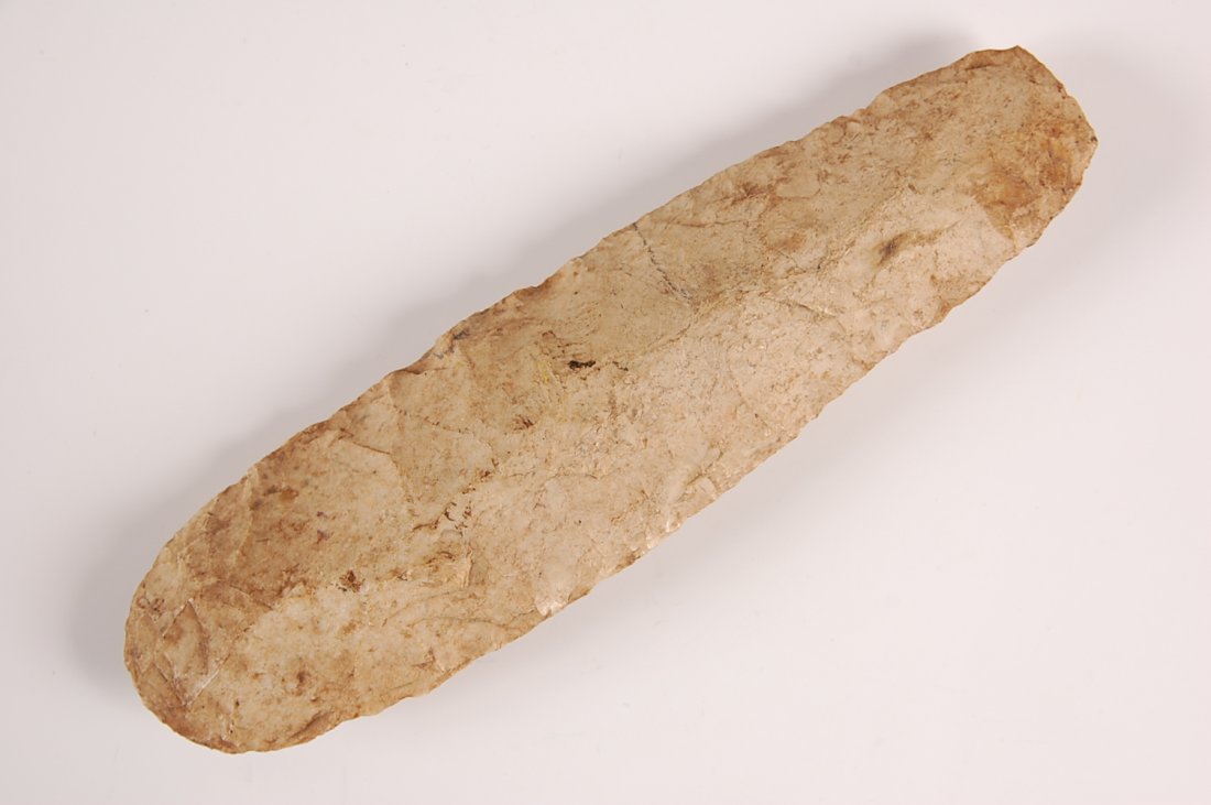SEDALIA DIGGER NATIVE AMERICAN STONE ARTIFACT: Measures 7.5" x 2".