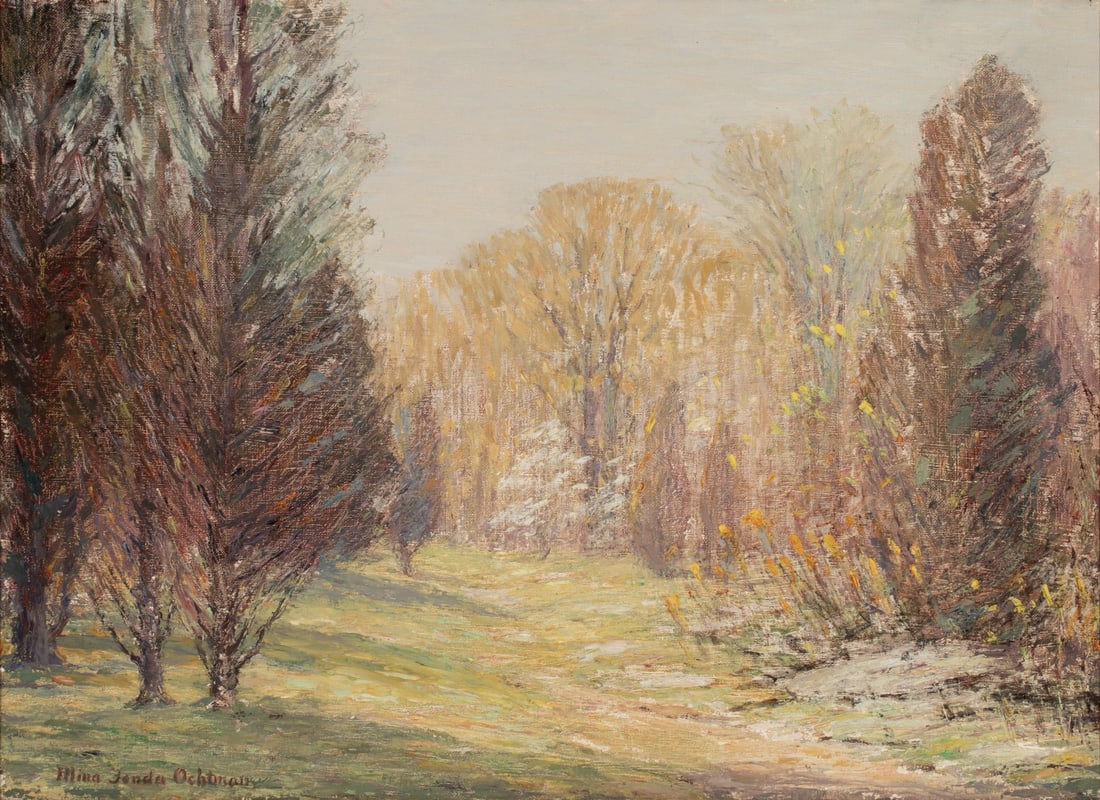 MINA FONDA OCHTMAN (1862-1924) IMPRESSIONIST OIL (1 of 9)