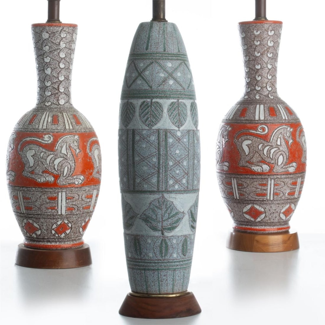 THREE MODERN POTTERY LAMPS ATTR FRATELLI FANCIULLACCI (1 of 14)