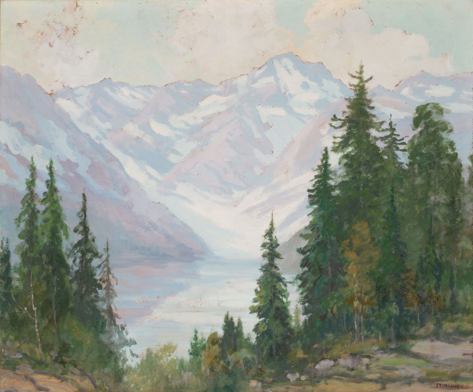 DAVID STIRLING (1887-1971) OIL ON ARTISTS'S BOARD (1 of 4)