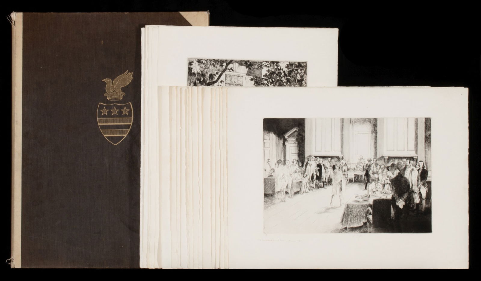 PAGEANT OF GEORGE WASHINGTON FOLIO - 20 SIGNED ETCHINGS (1 of 20)