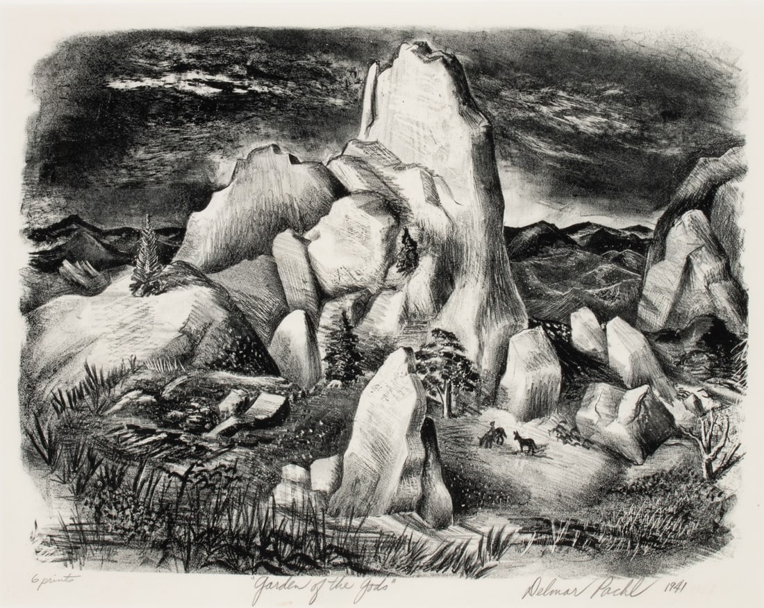 DELMAR PACHL (1912-1944) PENCIL SIGNED LITHOGRAPH (1 of 11)