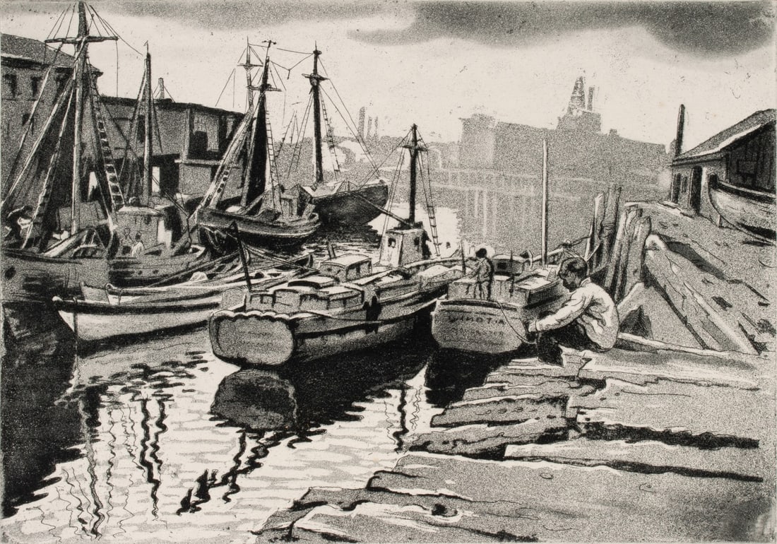 JOSEPH MARGULIES (1896-1984) PENCIL SIGNED ETCHINGS (3) (1 of 13)