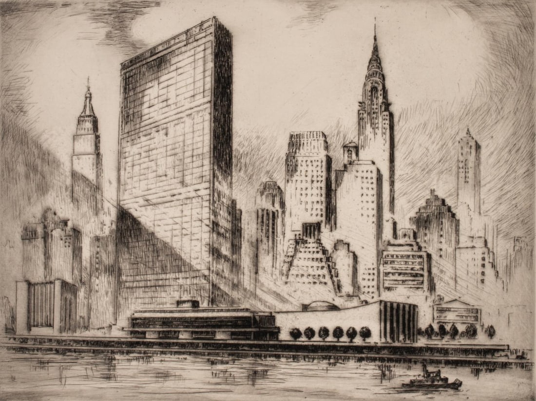 LOWELL AND BEECHER PENCIL SIGNED PRINTS FOR THE AAA (1 of 5)