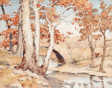 NORMA BASSETT HALL (1889-1957) WATERCOLOR