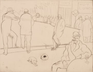 ALBERT BLOCH (1882-1961) RARE PENCIL SIGNED DRYPOINT