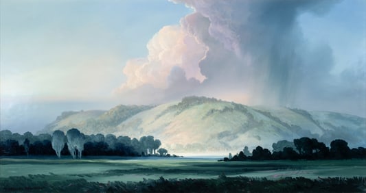 CHARLES RHINEHART (1930-2020) LUMINOUS ACRYLIC ON PANEL
