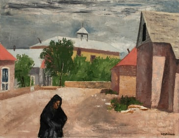 WILLIAM DICKERSON (1904-1972) RARE OIL ON CANVAS