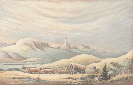 AARON PYLE (1903-1972) ATTRIBUTED EGG TEMPERA STUDY