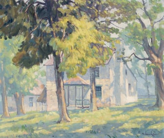 FRANK NUDERSCHER (1880-1959) OIL ON ARTIST'S BOARD