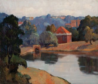 OTTO MOILAN (1881-1937) KC WPA ARTIST OIL ON CANVAS
