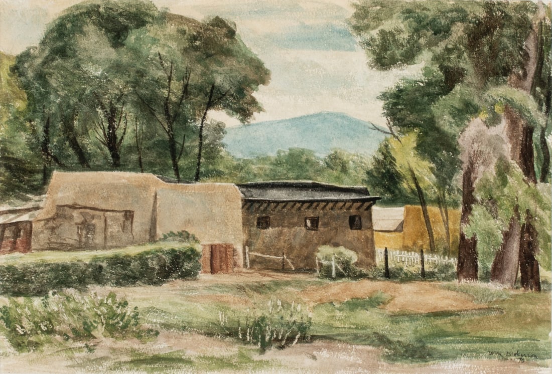 WILLIAM DICKERSON (1904-1972) SOUTHWEST WATERCOLOR (1 of 12)