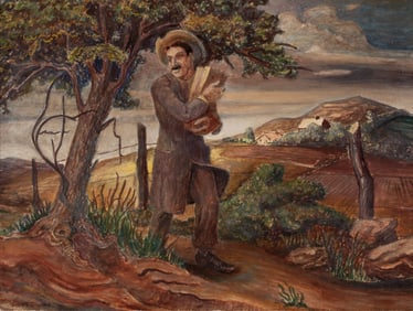 JAMES B. GANTT (1911-1984) EGG TEMPERA ON PANEL
