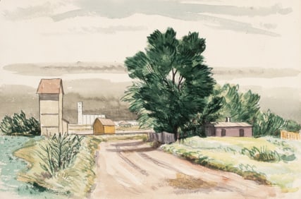 WILLIAM DICKERSON (1904-1972) WATERCOLOR ON PAPER