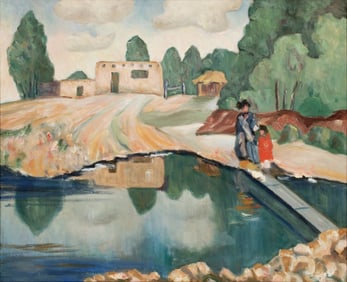 LAURA HOERNIG (1872-1957) OIL ON CANVAS